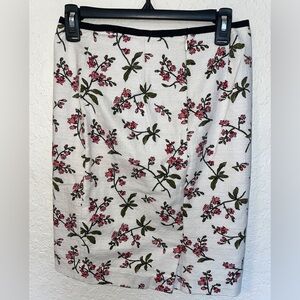Ann Taylor Womens Floral Straight Pencil Skirt Size 0 NWOT
